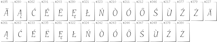 Kashubian - Additional glyphs in font GarineldoSC