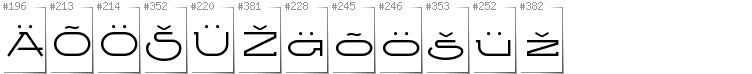 Estonian - Additional glyphs in font Ketosag