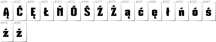 Polish - Additional glyphs in font Mikodacs