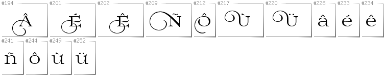 Breton - Additional glyphs in font Prida02Calt