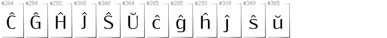 Esperanto - Additional glyphs in font Resagokr