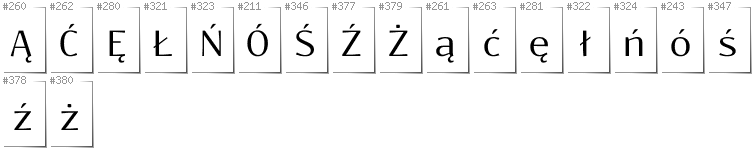 Polish - Additional glyphs in font Resagokr