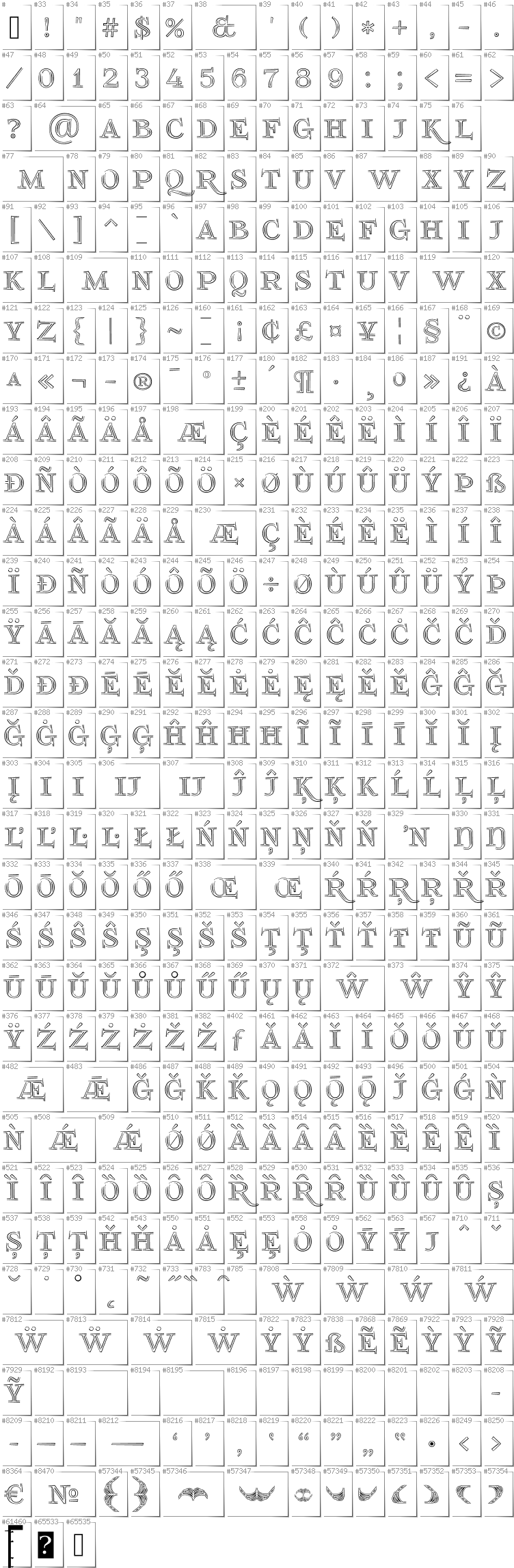 All glyphs in font FoglihtenNo03