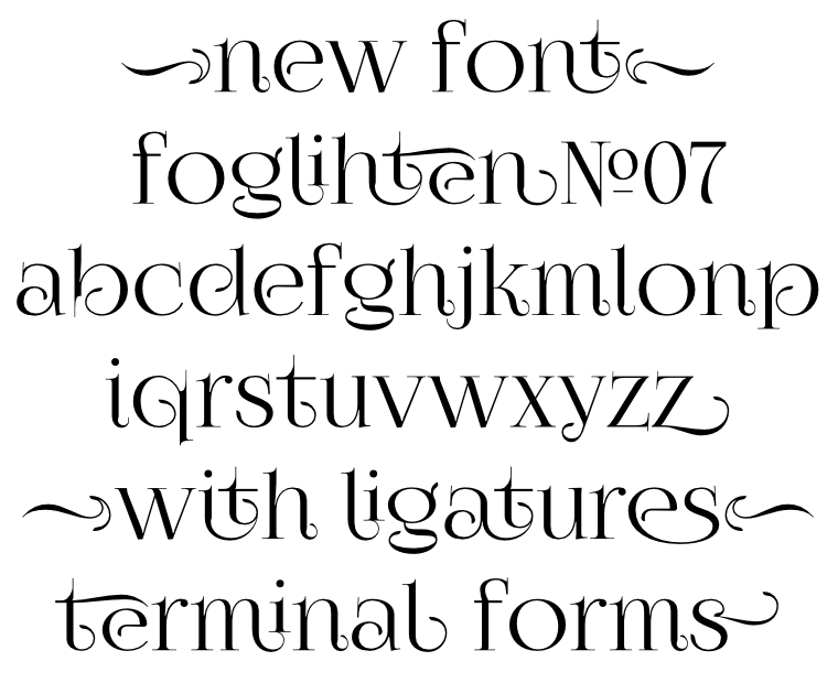 Font FoglihtenNo07 made by gluk