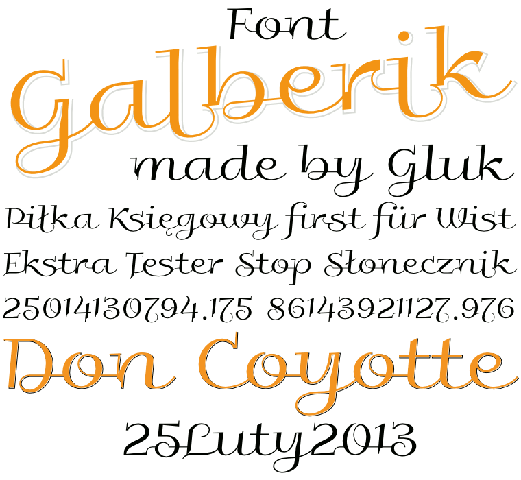 Font Galberik by gluk