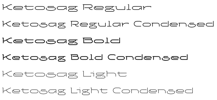 Font family Ketosag