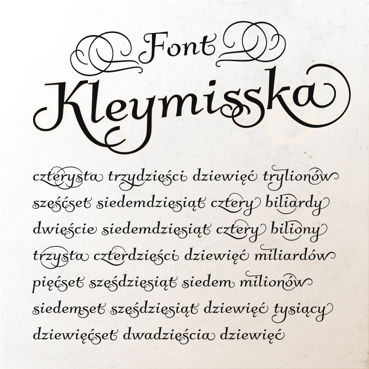 Font Kleymisska made by gluk