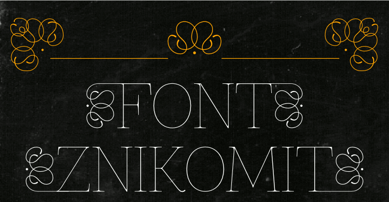 Font Znikomit by gluk