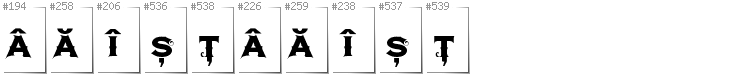 Romanian - Additional glyphs in font Agreloy