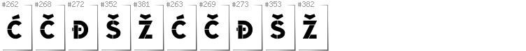 Bosnisch - Zusätzliche Zeichen in der Schrift BroshK