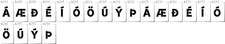 Isländisch - Zusätzliche Zeichen in der Schrift BroshK