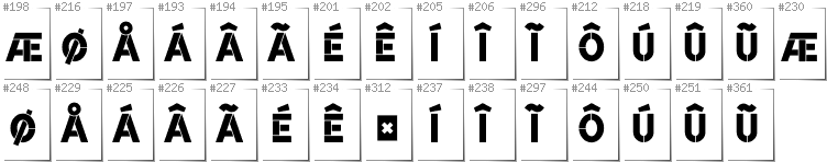 Greenlandic - Additional glyphs in font BroshK