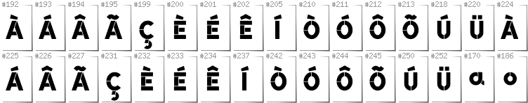 Portugese - Additional glyphs in font BroshK