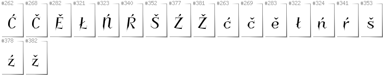 Obersorbisch - Zusätzliche Zeichen in der Schrift Charakterny