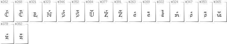 Weißrussisch Lacinka - Zusätzliche Zeichen in der Schrift Dagerotypos