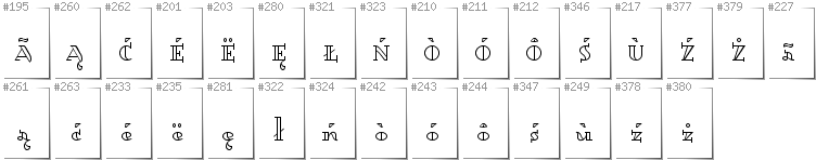 Kaschubisch - Zusätzliche Zeichen in der Schrift Dagerotypos