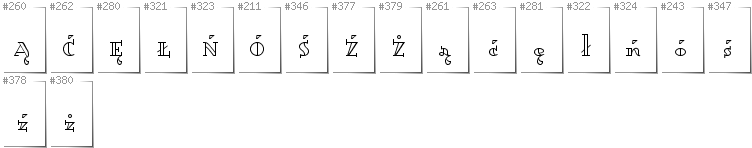 Polnisch - Zusätzliche Zeichen in der Schrift Dagerotypos