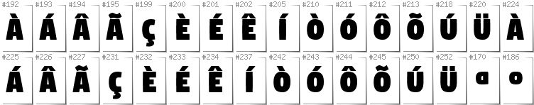 Portugiesisch - Zusätzliche Zeichen in der Schrift Digitalt