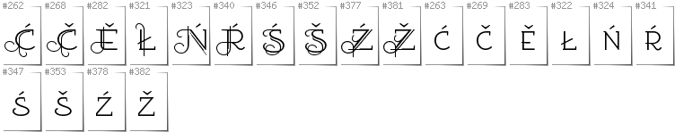 Niedersorbisch - Zusätzliche Zeichen in der Schrift EtharnigSc