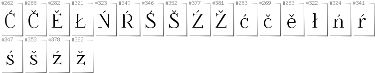 Niedersorbisch - Zusätzliche Zeichen in der Schrift Foglihten