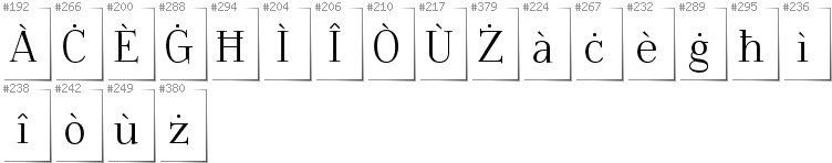 Maltesisch - Zusätzliche Zeichen in der Schrift Foglihten