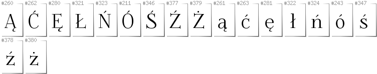 Polish - Additional glyphs in font Foglihten