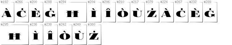 Maltesisch - Zusätzliche Zeichen in der Schrift FoglihtenBlackPcs