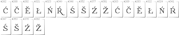 Niedersorbisch - Zusätzliche Zeichen in der Schrift FoglihtenNo01