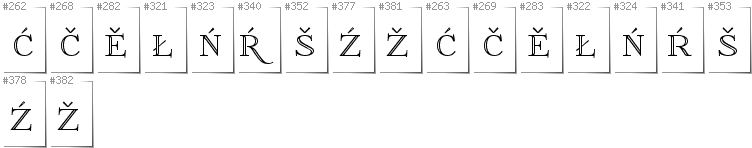 Obersorbisch - Zusätzliche Zeichen in der Schrift FoglihtenNo01