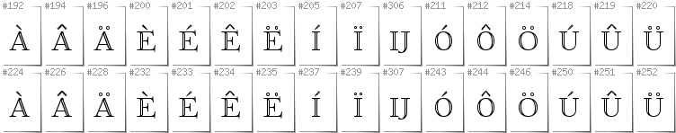 Holländisch - Zusätzliche Zeichen in der Schrift FoglihtenNo01