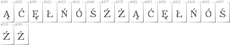 Polish - Additional glyphs in font FoglihtenNo01