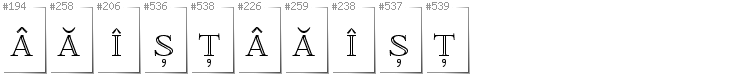 Romanian - Additional glyphs in font FoglihtenNo01
