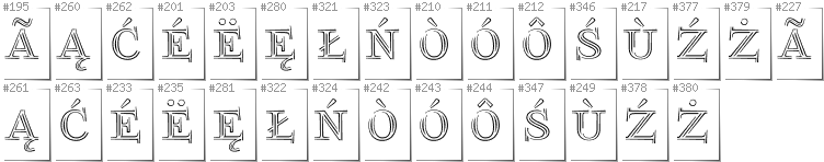 Kaschubisch - Zusätzliche Zeichen in der Schrift FoglihtenNo03