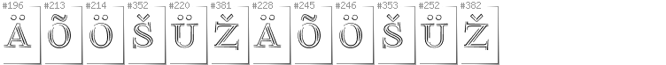 Estoński - Dodatkowe glify w foncie FoglihtenNo03