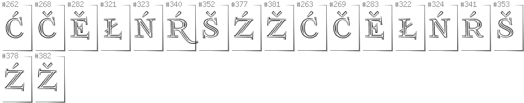 Upper Sorbian - Additional glyphs in font FoglihtenNo03