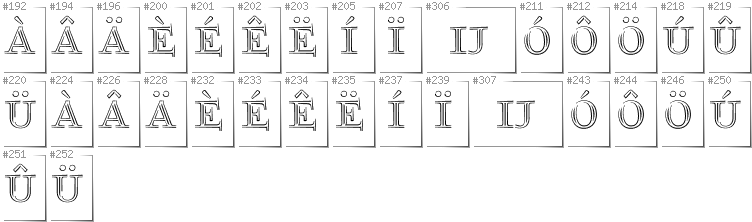 Dutch - Additional glyphs in font FoglihtenNo03