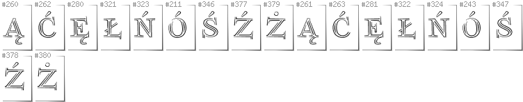 Polnisch - Zusätzliche Zeichen in der Schrift FoglihtenNo03