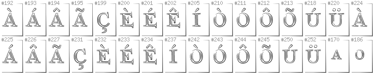 Portugese - Additional glyphs in font FoglihtenNo03