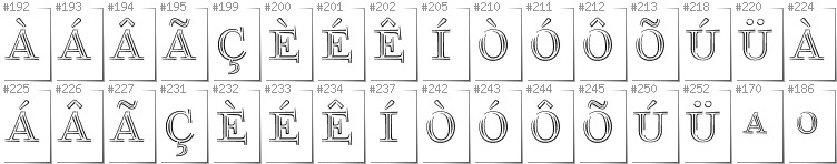 Portugiesisch - Zusätzliche Zeichen in der Schrift FoglihtenNo03