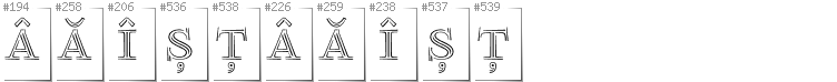 Rumuński - Dodatkowe glify w foncie FoglihtenNo03