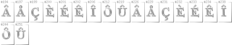 Walloon - Additional glyphs in font FoglihtenNo03