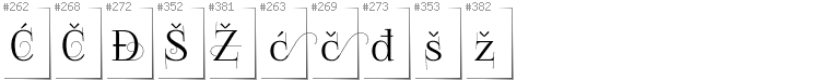 Chorwacki - Dodatkowe glify w foncie FoglihtenNo04