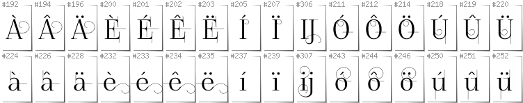 Dutch - Additional glyphs in font FoglihtenNo04