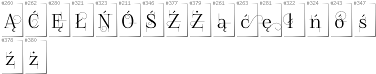 Polnisch - Zusätzliche Zeichen in der Schrift FoglihtenNo04