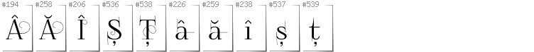 Romanian - Additional glyphs in font FoglihtenNo04