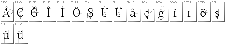 Türkisch - Zusätzliche Zeichen in der Schrift FoglihtenNo04