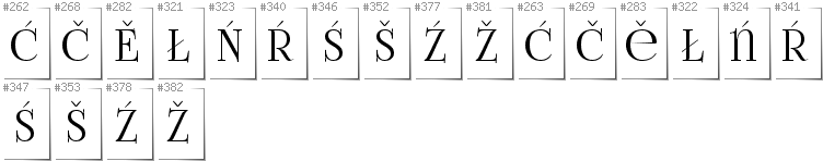 Niedersorbisch - Zusätzliche Zeichen in der Schrift FoglihtenNo06