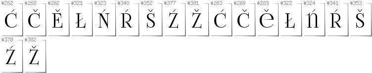 Obersorbisch - Zusätzliche Zeichen in der Schrift FoglihtenNo06