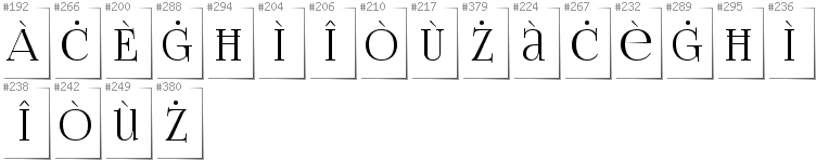 Maltesisch - Zusätzliche Zeichen in der Schrift FoglihtenNo06