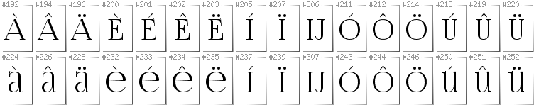 Dutch - Additional glyphs in font FoglihtenNo06
